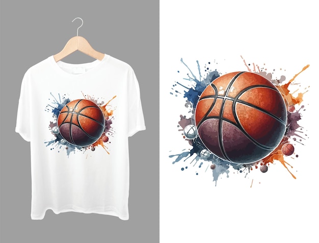 Basketball illustration typography perfect for t shirt design