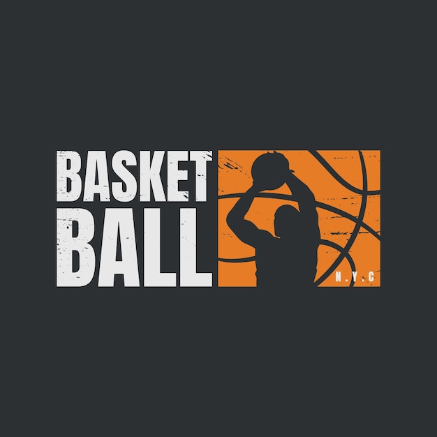 Basketball illustration typography t-shirt and apparel design