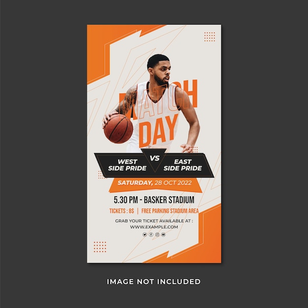 Basketball instagram stories template