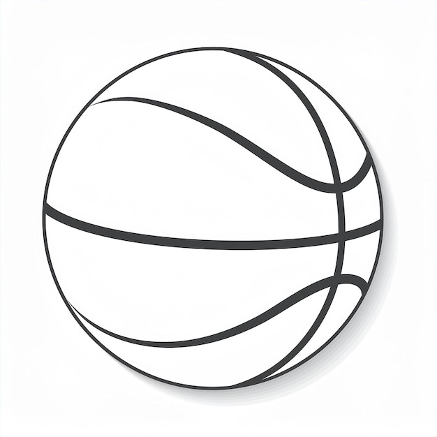 a basketball is shown with a white background and a black and white picture