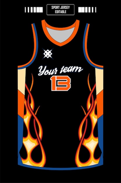 Vector basketball jersey mockup template vector design