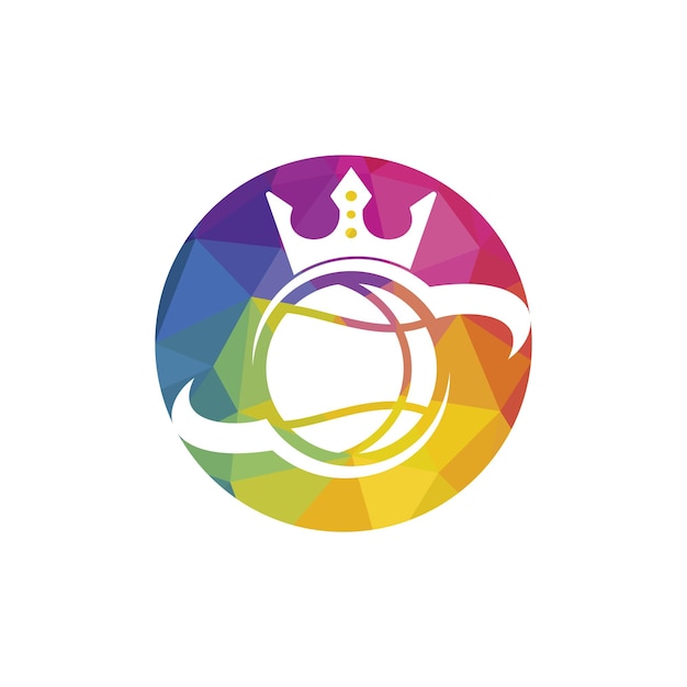 Basketball king vector logo design template