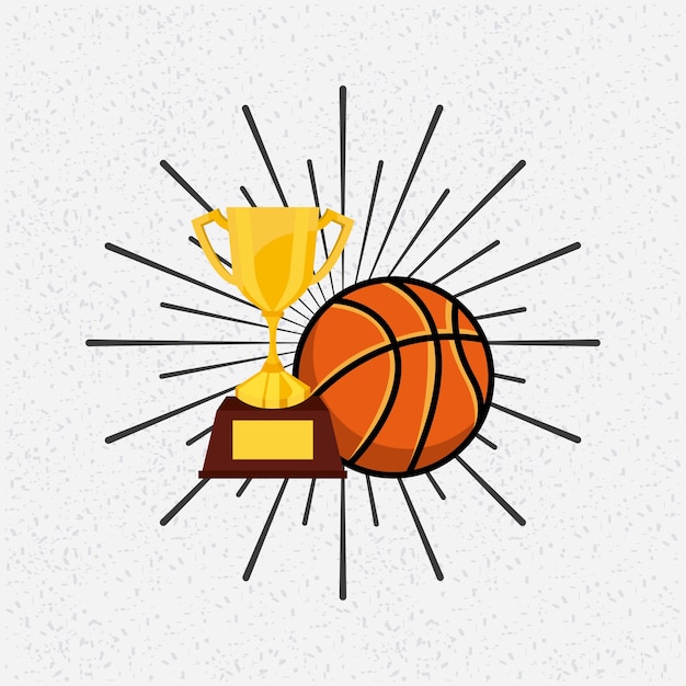 Vector basketball league emblem classic