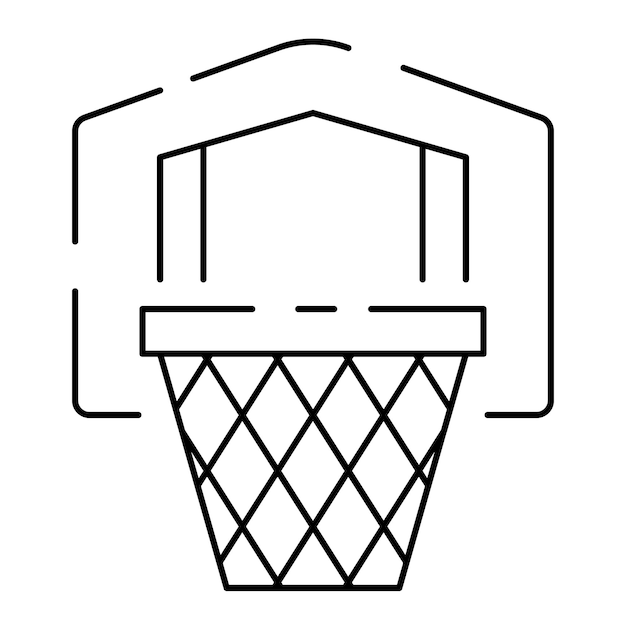 Basketball line icon Sport game vector league