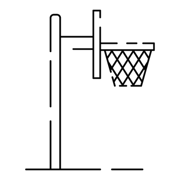 Basketball line icon Sport game vector league