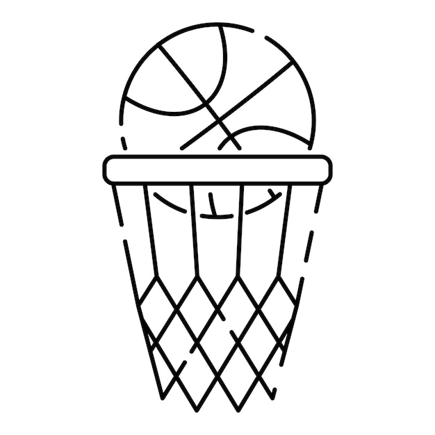 Basketball line icon Vector sign sport symbol league isolated