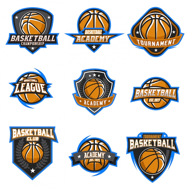 basketball logo vector set