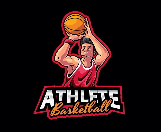 Vector basketball mascot logo design