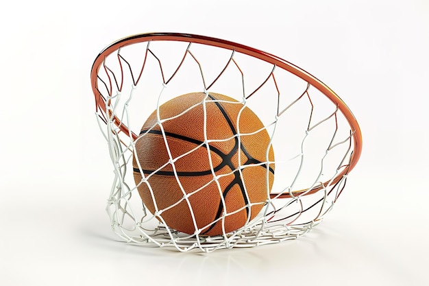 a basketball in a net with a net that says  basketball