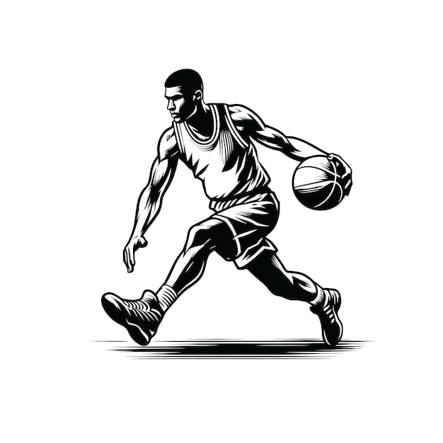 Basketball Player SVG vector Graphic