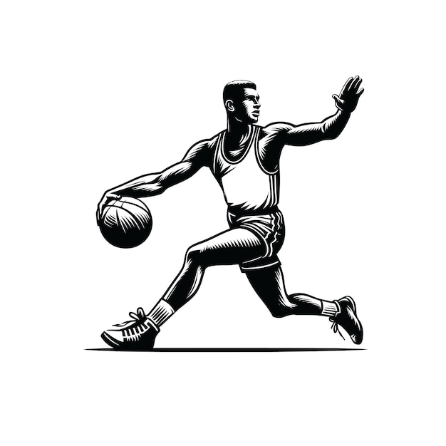 Basketball Player SVG vector Graphic