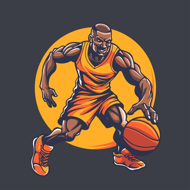 Vector basketball player vector illustration