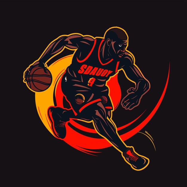 Vector basketball player vector illustration