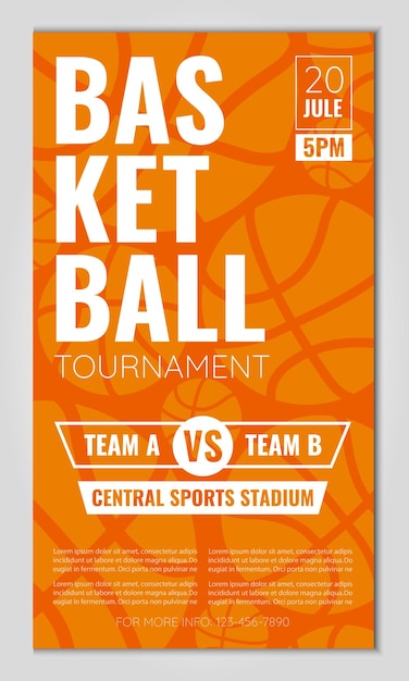 Basketball poster template