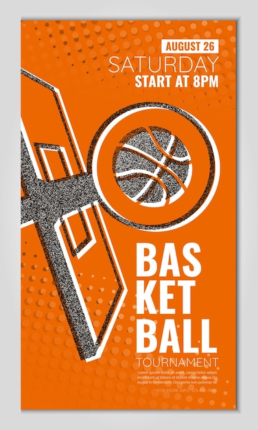 Vector basketball poster template