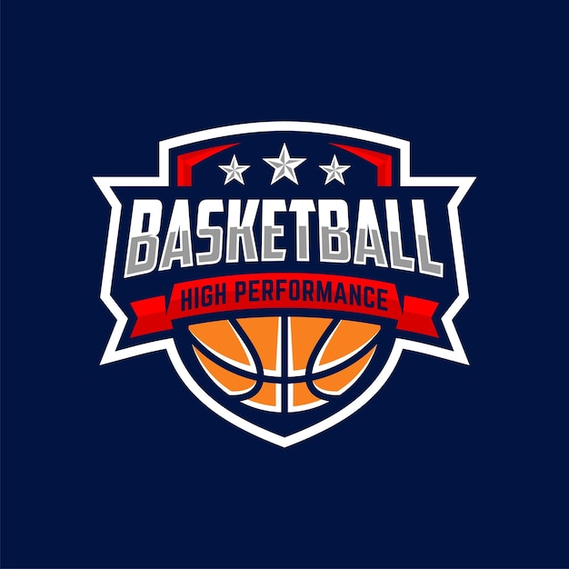 Basketball sport logo design vector illustration