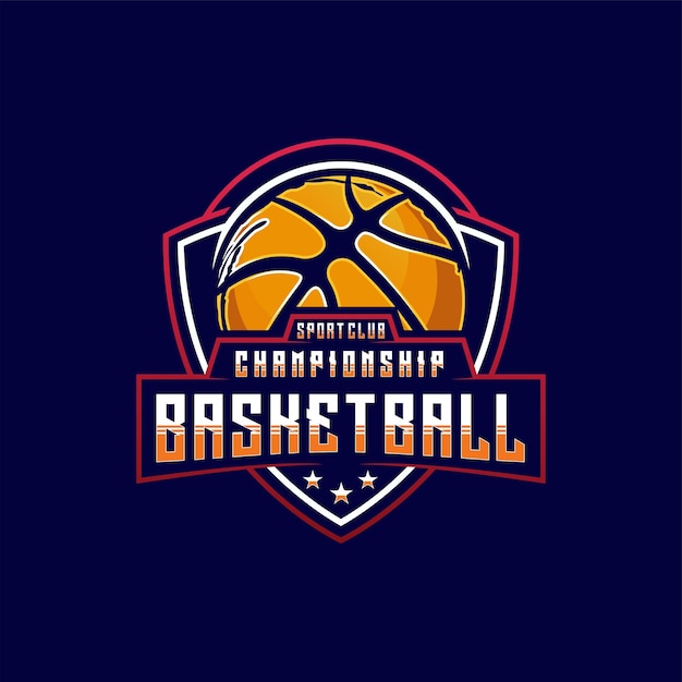 Basketball sport logo design vector illustration