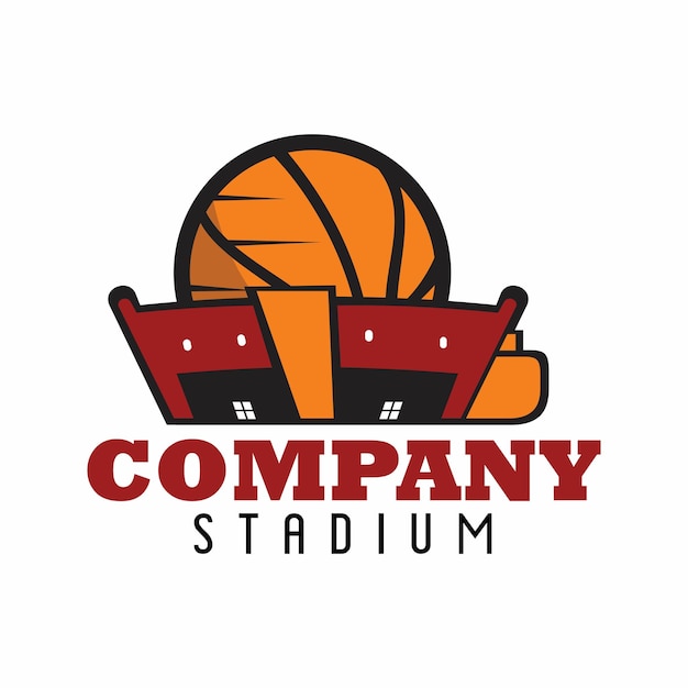 Vector a basketball stadium with a basket that says company