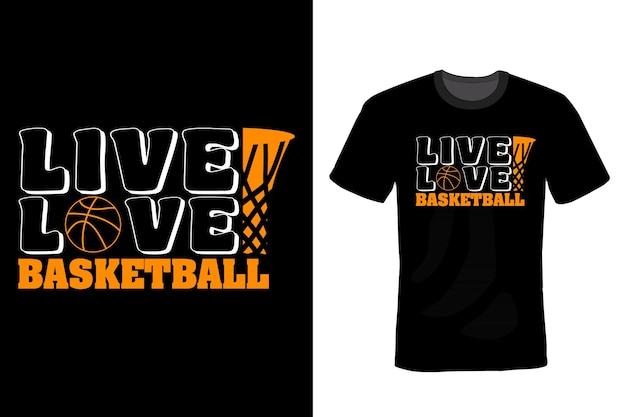 Basketball T shirt design typography vintage