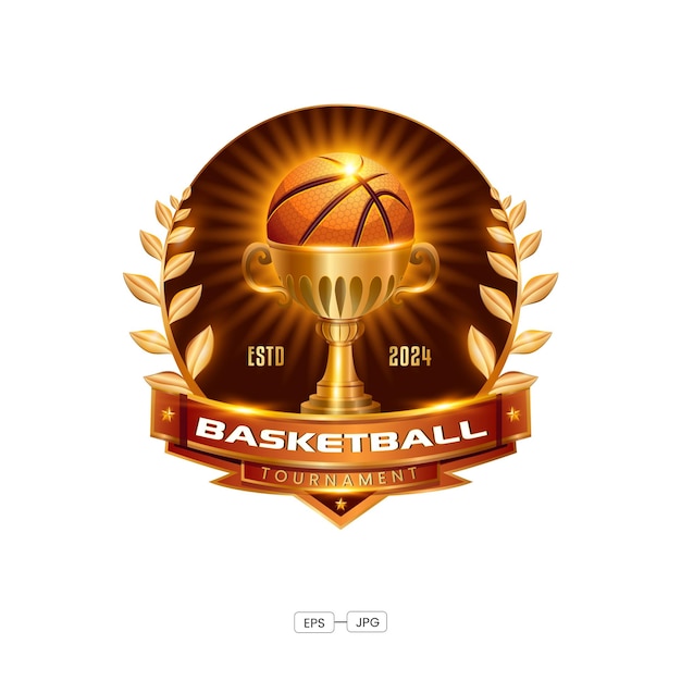 Vector basketball tournament vector logo design