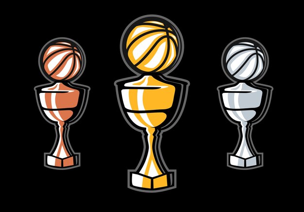 Basketball tournament with trophy