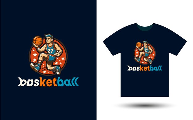 Vector basketball tshirt design