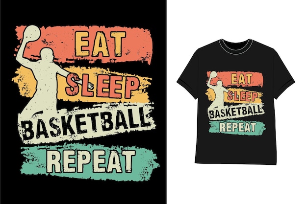 Basketball typography t shirt design Eat Sleep Basketball Repeat