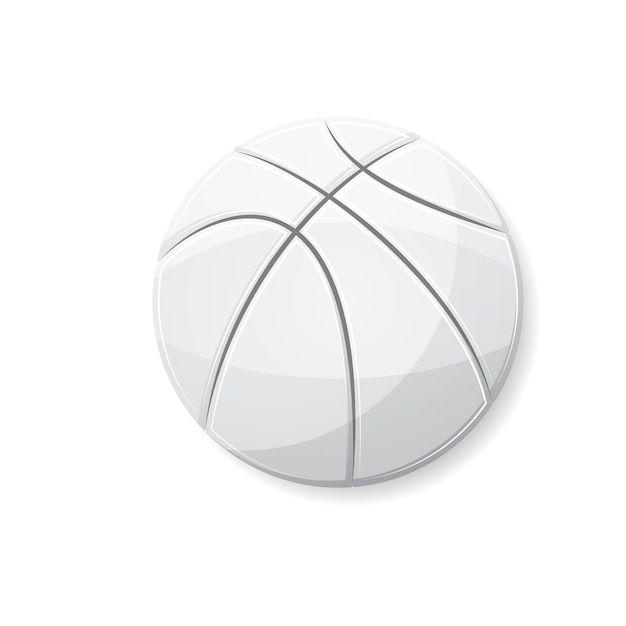 Basketball white symbol