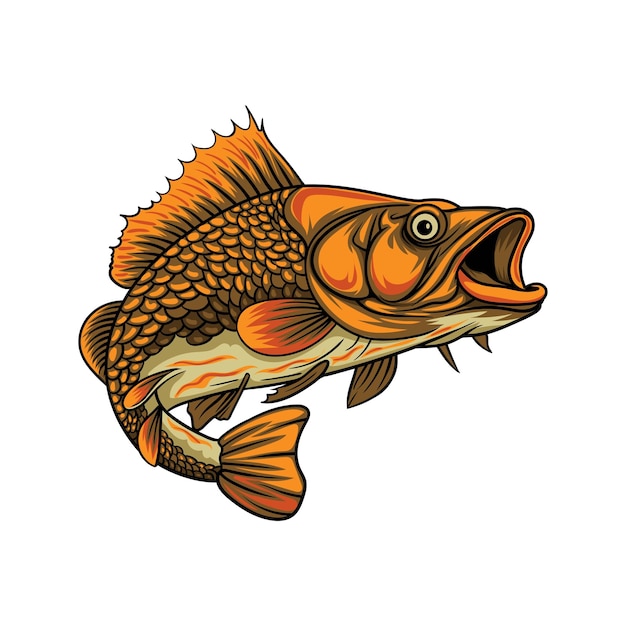 Vector bass fish vector art