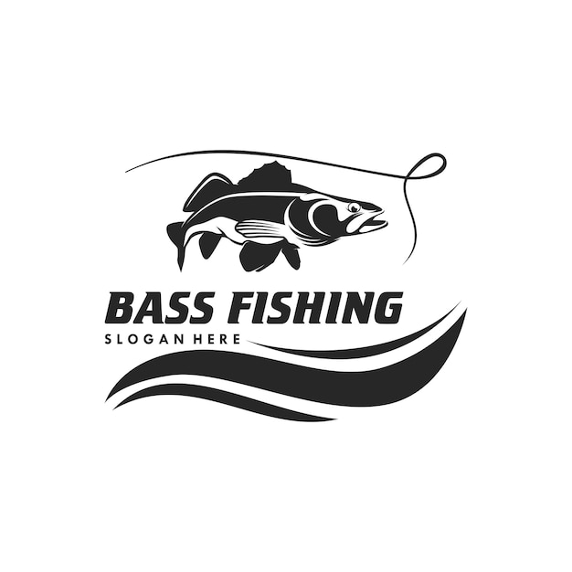 Bass Fishing Logo Design Template