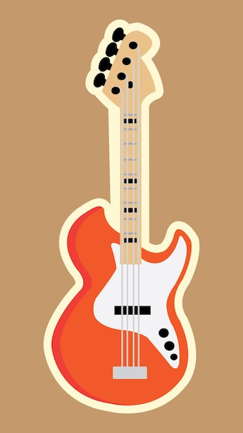 bass musical instrument icon background illustration