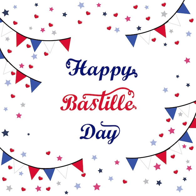 Bastille day celebration illustration