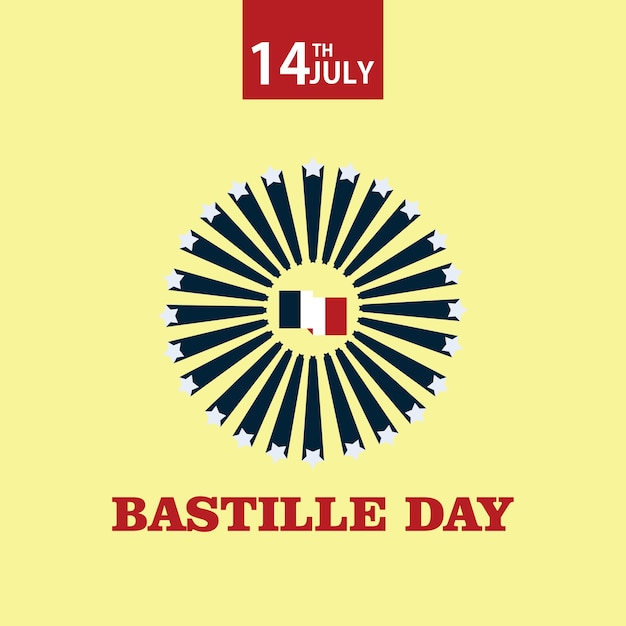 Bastille Day Vector Template Design