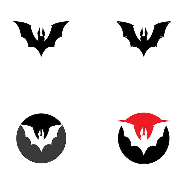 Bat ilustration vector icon logo template