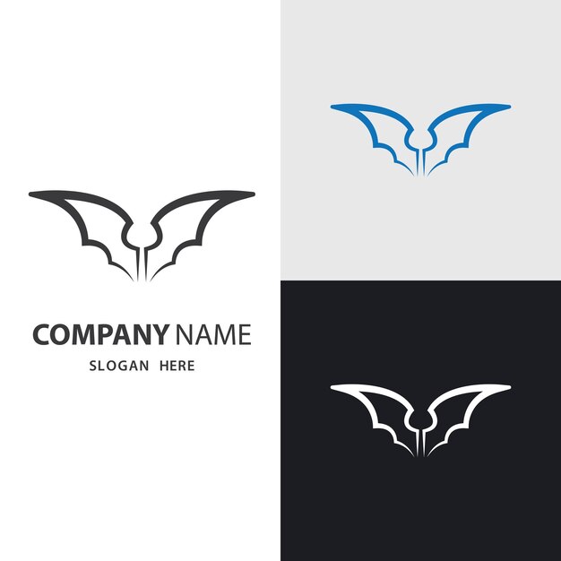 Bat images logo design