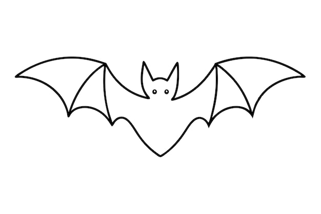 Vector bat line art vector illustration