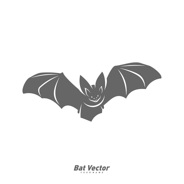 Bat logo vector template Silhouette of bat design illustration