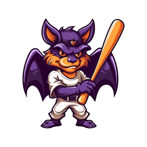 Vector bat master mascot logo