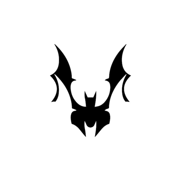 Bat open wings flying concept elements icon