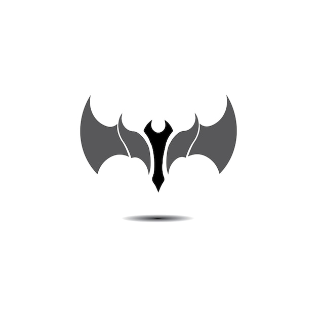 Bat open wings flying concept elements icon