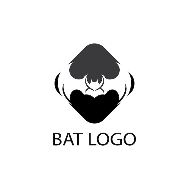 Bat open wings flying concept elements icon