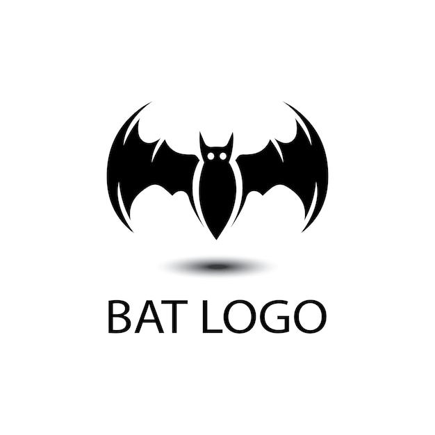 Vector bat open wings flying concept elements icon