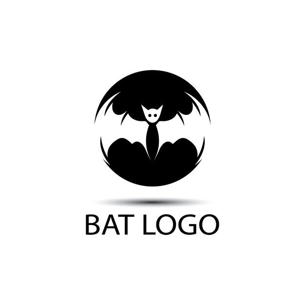 Vector bat open wings flying concept elements icon