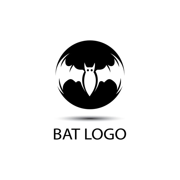 Vector bat open wings flying concept elements icon