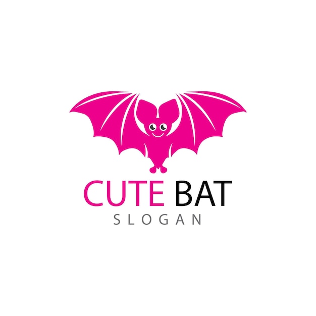 Bat open wings flying concept elements icon