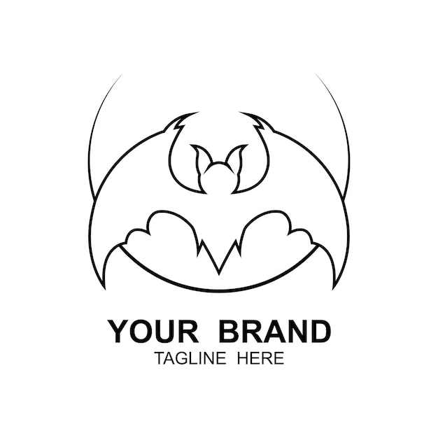 bat vector icon logo template illustration design