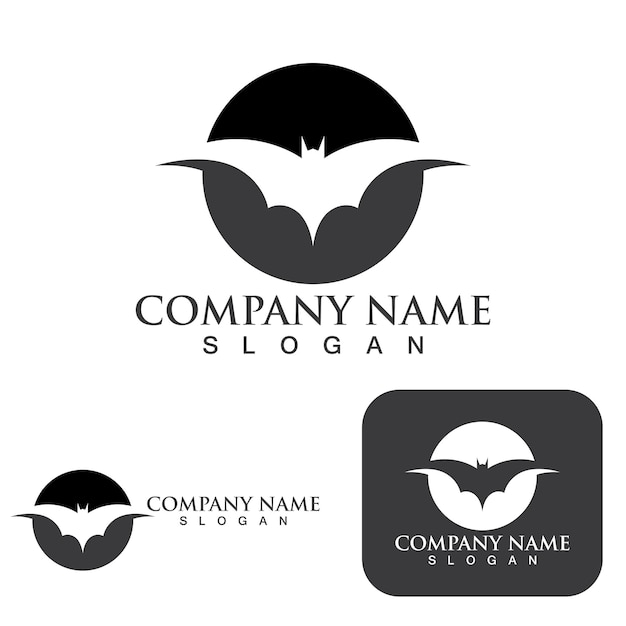 Bat vector icon logo template illustration design