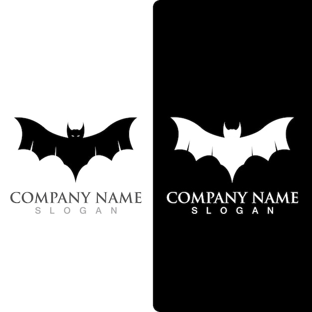 Bat vector icon logo template