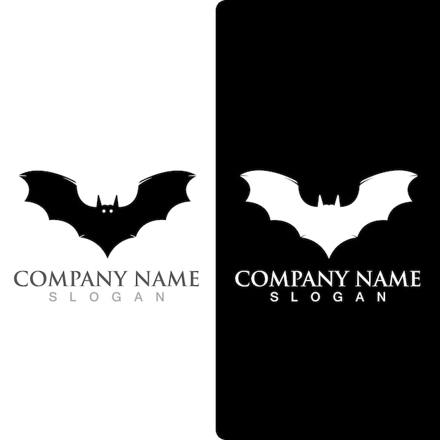 Bat vector icon logo template