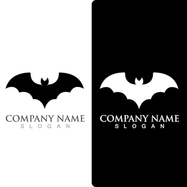 Bat vector icon logo template